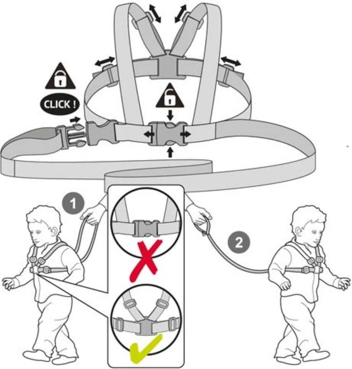 Looptuigje Voor Kinderen - Kindertuigje Met Looplijn - Tuigje Kind - Blauw - Afbeelding 5