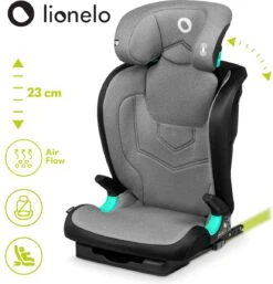 Lionelo Neal - Premium Autostoel - Hoofdsteunverstelling - Ventilatiesysteem - ISOFIX Tot 12 Jaar
