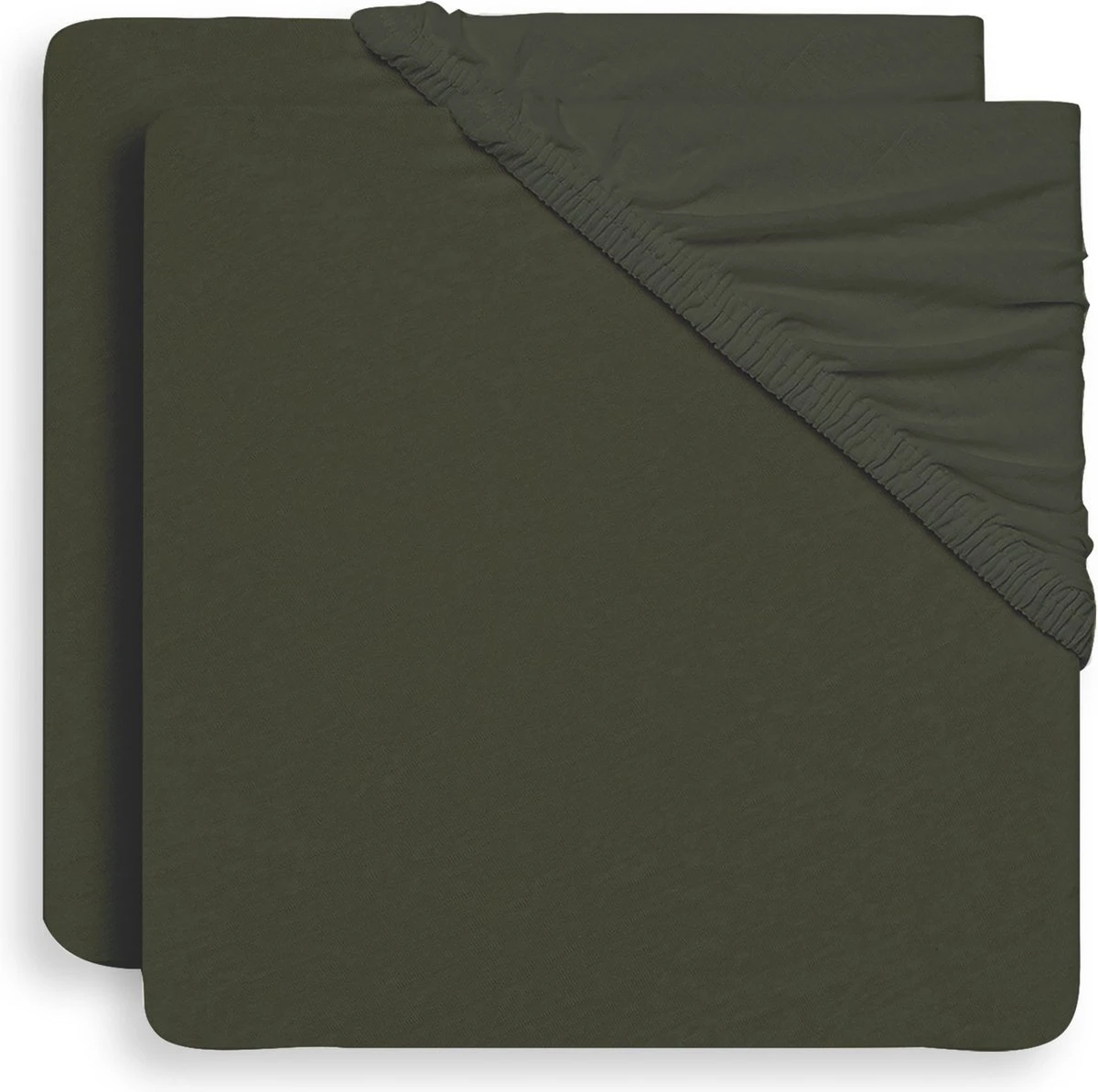 Jollein Baby Hoeslaken Jersey 60x120cm - Leaf Green - 2 Stuks - Afbeelding 2