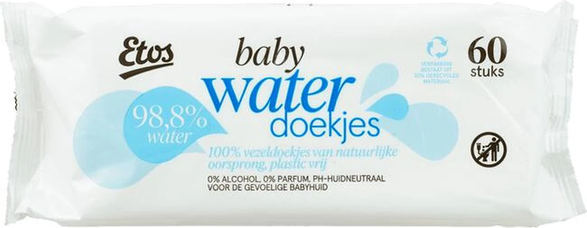 Etos Baby Waterdoekjes - Billendoekjes - Megabox - 1440 Stuks (24 X 60 Stuks) - Afbeelding 2