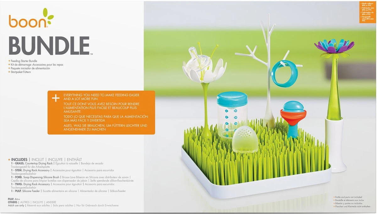 BOON Bundle Starterspakket Onderhoud Babyvoedingsartikelen - Flessenrek Met Accessoires - Afbeelding 2