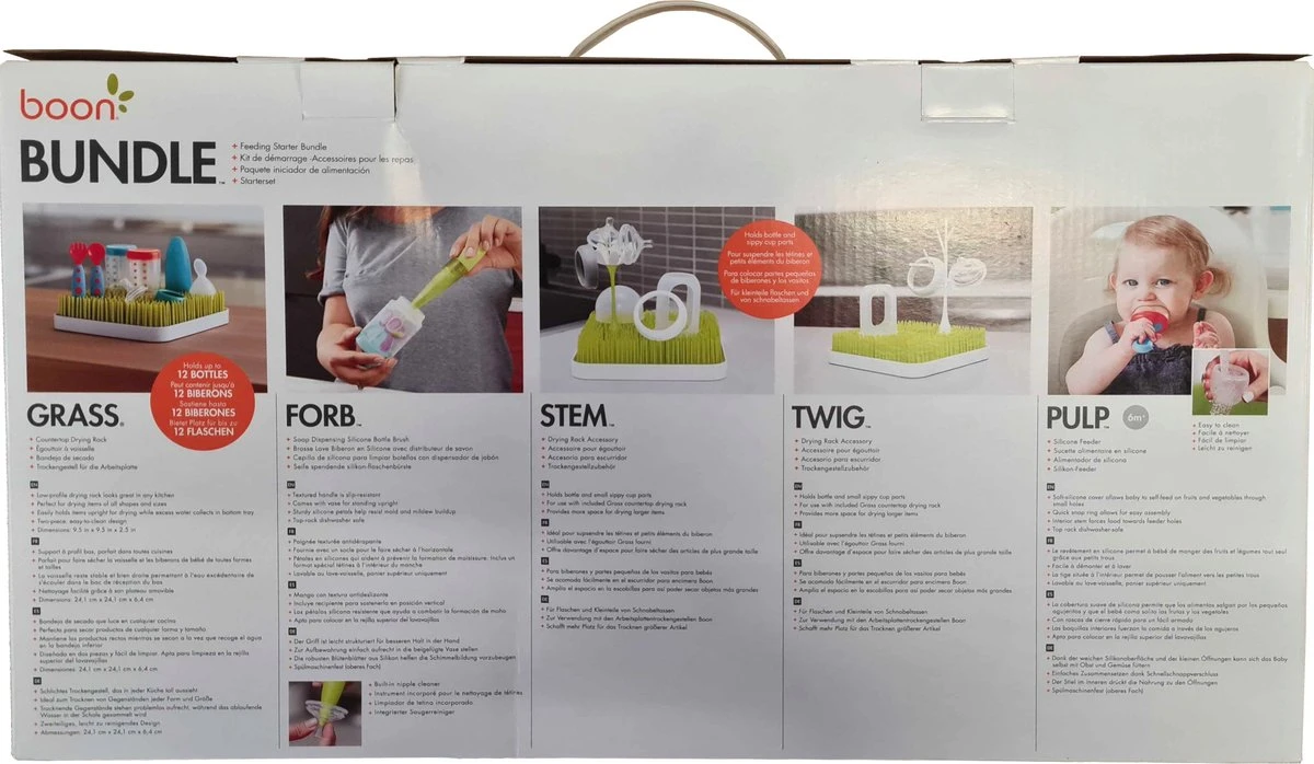 BOON Bundle Starterspakket Onderhoud Babyvoedingsartikelen - Flessenrek Met Accessoires - Afbeelding 4