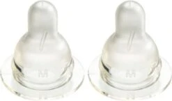 Difrax Flessenspeen Natural - Maat Medium - 2 Stuks