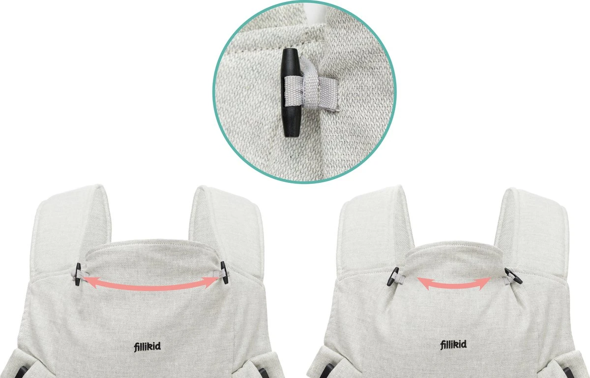 Fillikid Premium Draagzak - 2 In 1 - Ergonomisch - EU Gecertificeerd - Natural Sand - Ontworpen Met Draagconsulent - Afbeelding 9