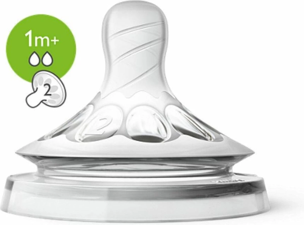 Philips AVENT Natural Speen - 1M+ - Langzame Toevoer - 2 Stuks - Afbeelding 3