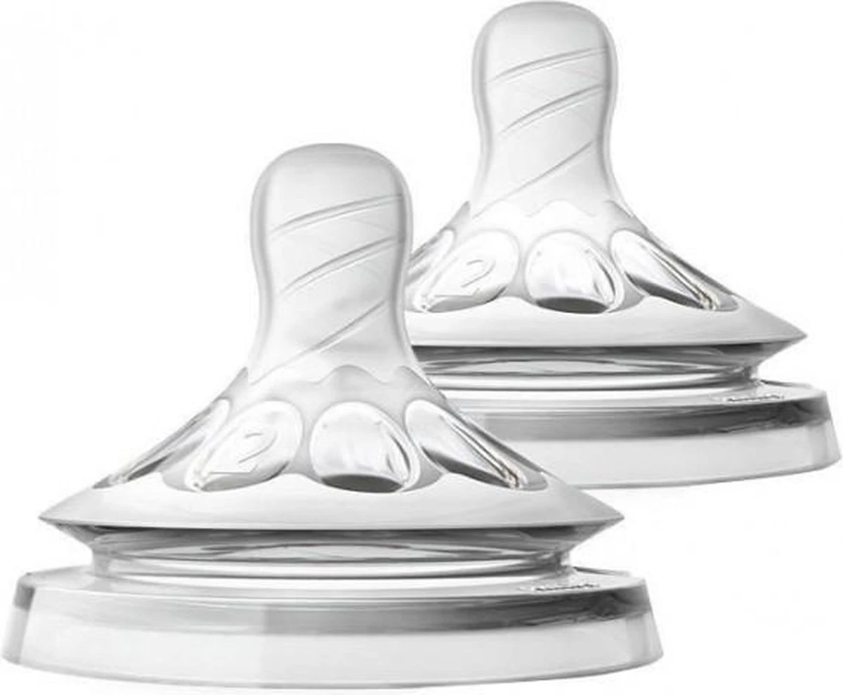 Philips AVENT Natural Speen - 1M+ - Langzame Toevoer - 2 Stuks - Afbeelding 2