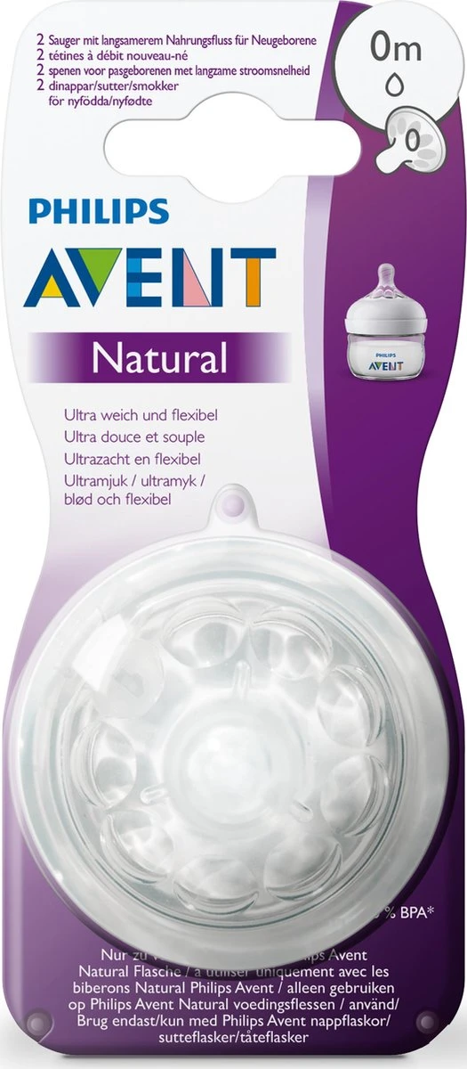 Philips Avent SCF040/27 Natural Speen - 0m - 2stuks - Afbeelding 7