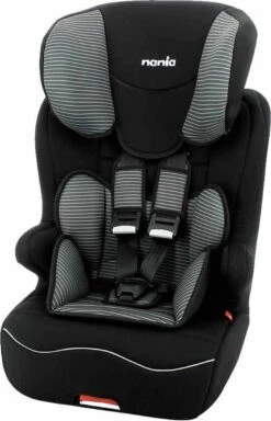 Nania - Racer ISOFIX - Meegroei Autostoel Groep 1 2 3 - Van 9 Tot 36 Kg - Donkergrijs
