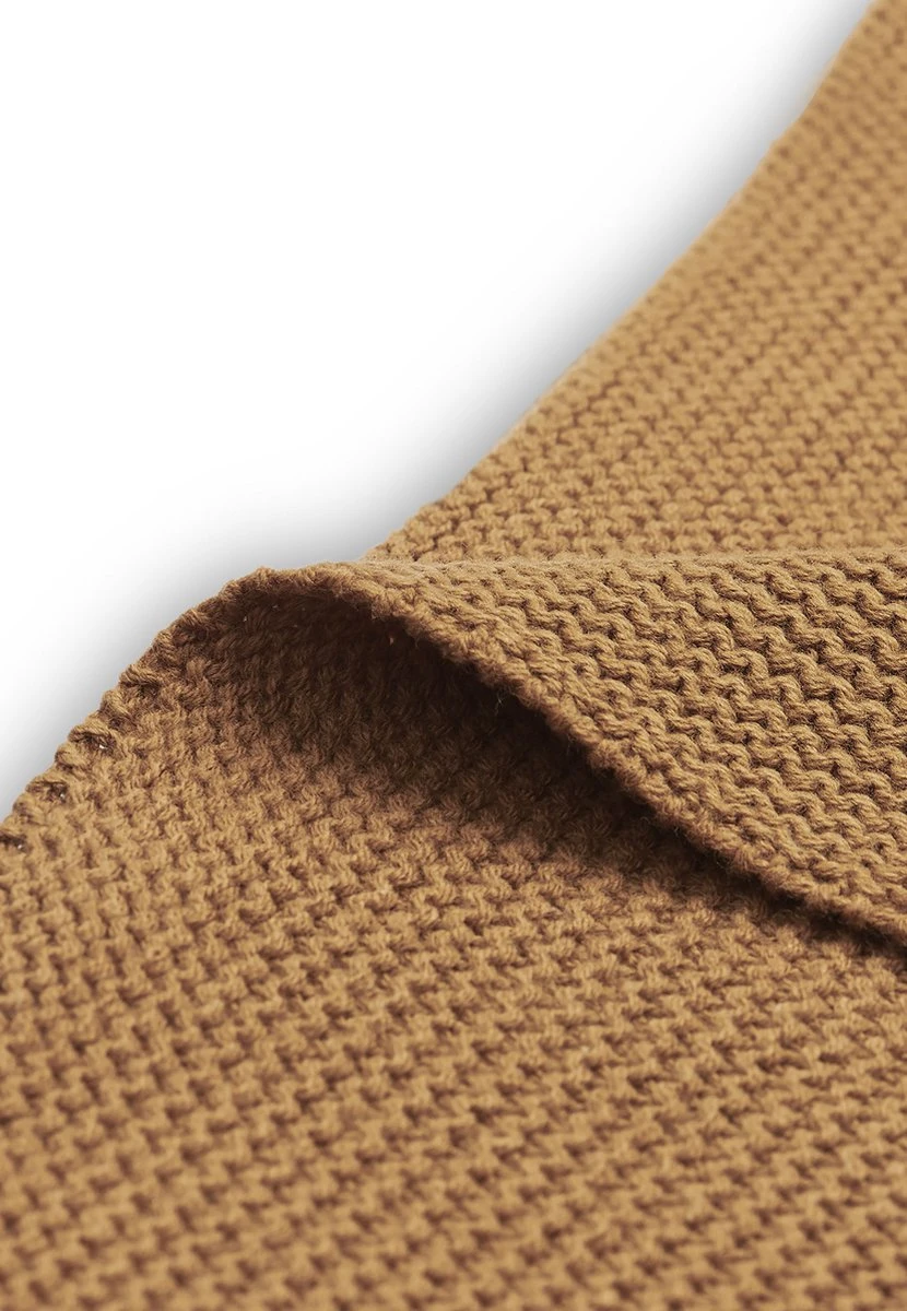 Jollein Baby Deken Ledikant 100x150cm Basic Knit - Caramel - Afbeelding 8