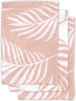 Jollein Baby Hydrofiel Washandje Nature - Pale Pink - 3 Stuks
