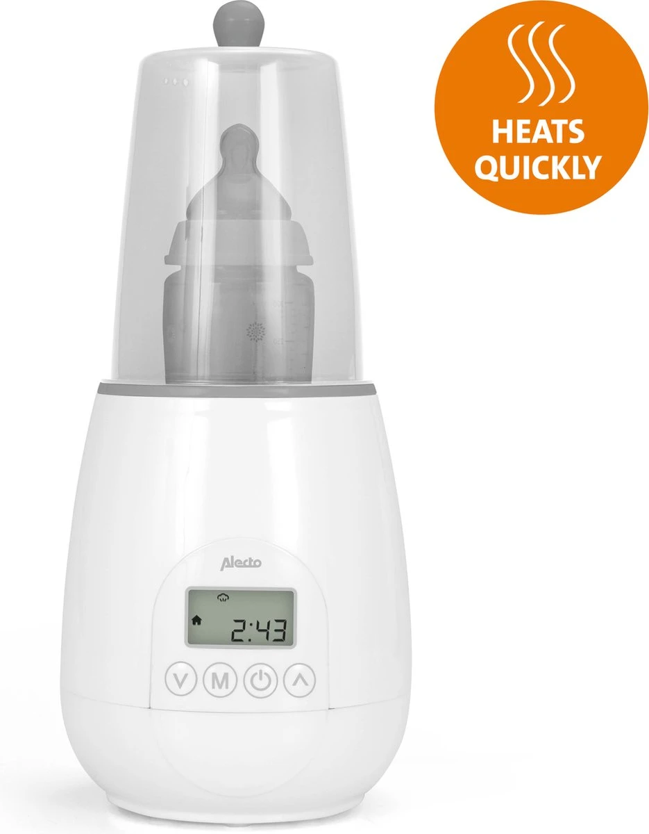 Alecto BW-700 - Snelle Digitale Flessenwarmer 500W Voor Opwarmen, Steriliseren En Ontdooien - Inclusief Stoomkap - Bediening Via Display - Wit - Afbeelding 11
